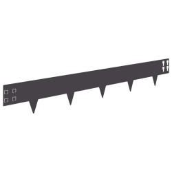 Bordure de Pelouse 30 pcs 100 x 15 cm Acier Noir 623406623406