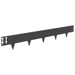 Bordure de Pelouse 30 pcs 100 x 15 cm Acier Noir 623406623406