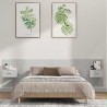 Tête de lit avec armoires Gris béton Bois d'ingénierie 623408623408