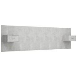 Tête de lit avec armoires Gris béton Bois d'ingénierie 623408623408