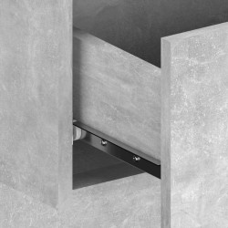 Tête de lit avec armoires Gris béton Bois d'ingénierie 623408623408