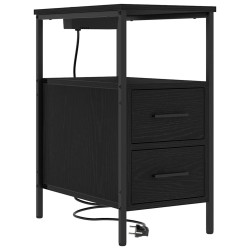 Cabinet de chevet avec tiroir 2 pcs Chêne noir 30 x 48 x 61 cm 623411623411