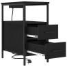 Cabinet de chevet avec tiroir 2 pcs Chêne noir 30 x 48 x 61 cm 623411623411