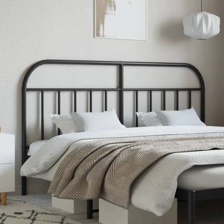  Tête de lit métal noir 160 cm 