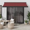 Auvent manuel rétractable bordeaux 350x250 cm 623418623418