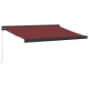 Auvent manuel rétractable bordeaux 350x250 cm 623418623418