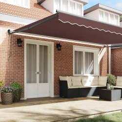 Auvent rétractable automatique marron 500x300 cm 623420623420