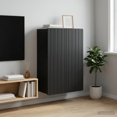 Armoire Murale Noir 66 x 34,5 x 92 cm Bois d'ingénierie 623421623421