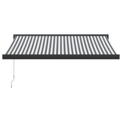 Auvent rétractable anthracite et blanc 3,5x2,5m tissu/aluminium 623422623422
