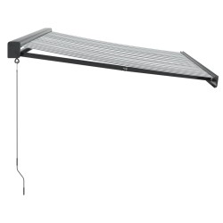 Auvent rétractable anthracite et blanc 3,5x2,5m tissu/aluminium 623422623422