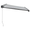 Auvent rétractable anthracite et blanc 3,5x2,5m tissu/aluminium 623422623422
