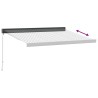Auvent rétractable anthracite et blanc 3,5x2,5m tissu/aluminium 623422623422
