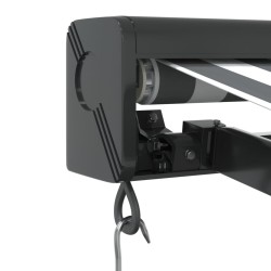 Auvent rétractable anthracite et blanc 3,5x2,5m tissu/aluminium 623422623422