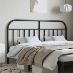  Tête de lit métal noir 160 cm 