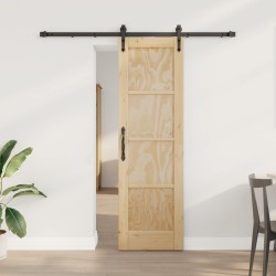 Porte coulissante ORKDAL Naturel et noir 61 x 198,5 cm 623429623429
