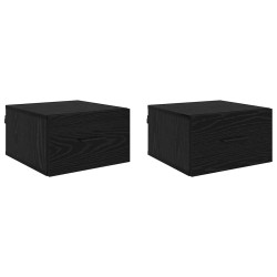Cabinet de chevet avec tiroir 2 pcs Chêne noir 35 x 35 x 20 cm 623431623431