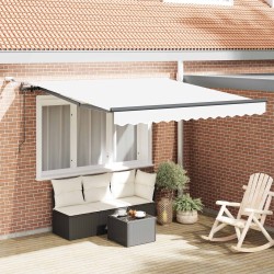 Auvent rétractable Blanc 300 x 250 cm Polyester 623435623435