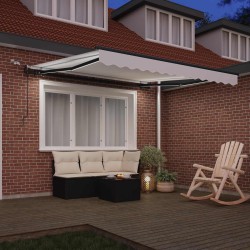 Auvent rétractable Blanc 300 x 250 cm Polyester 623435623435