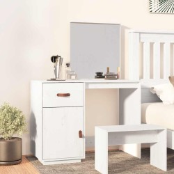 Coiffeuse Blanc 95x50x134 cm Bois de pin massif 623442623442