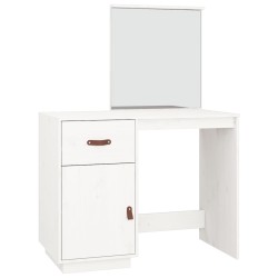 Coiffeuse Blanc 95x50x134 cm Bois de pin massif 623442623442