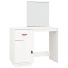 Coiffeuse Blanc 95x50x134 cm Bois de pin massif 623442623442