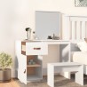 Coiffeuse Blanc 95x50x134 cm Bois de pin massif 623442623442