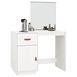 Coiffeuse Blanc 95x50x134 cm Bois de pin massif 623442623442