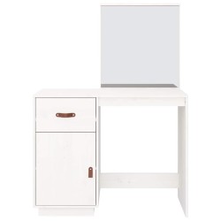Coiffeuse Blanc 95x50x134 cm Bois de pin massif 623442623442
