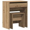 Coiffeuse 2 pcs chêne artisanal 60 x 40 x 75 cm 623444623444