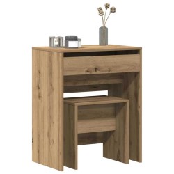 Coiffeuse 2 pcs chêne artisanal 60 x 40 x 75 cm 623444623444