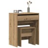 Coiffeuse 2 pcs chêne artisanal 60 x 40 x 75 cm 623444623444