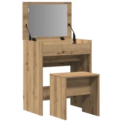 Coiffeuse 2 pcs chêne artisanal 60 x 40 x 75 cm 623444623444