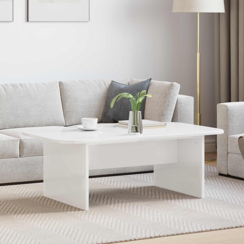 Table basse Blanc 93 x 53 x 33 cm Bois d'ingénierie 623448623448
