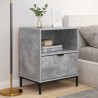 Cabinet de chevet avec tiroir 2 pcs Gris béton 49 x 36 x 61 cm 623451623451