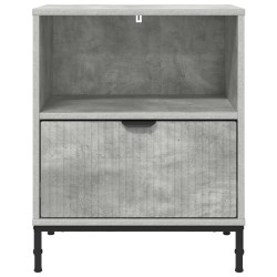 Cabinet de chevet avec tiroir 2 pcs Gris béton 49 x 36 x 61 cm 623451623451