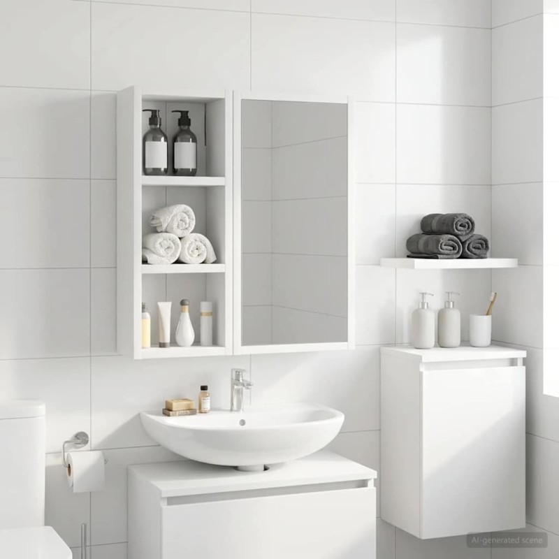 Armoire murale de salle de bain Blanc 20 x 10 x 50 cm 623455623455