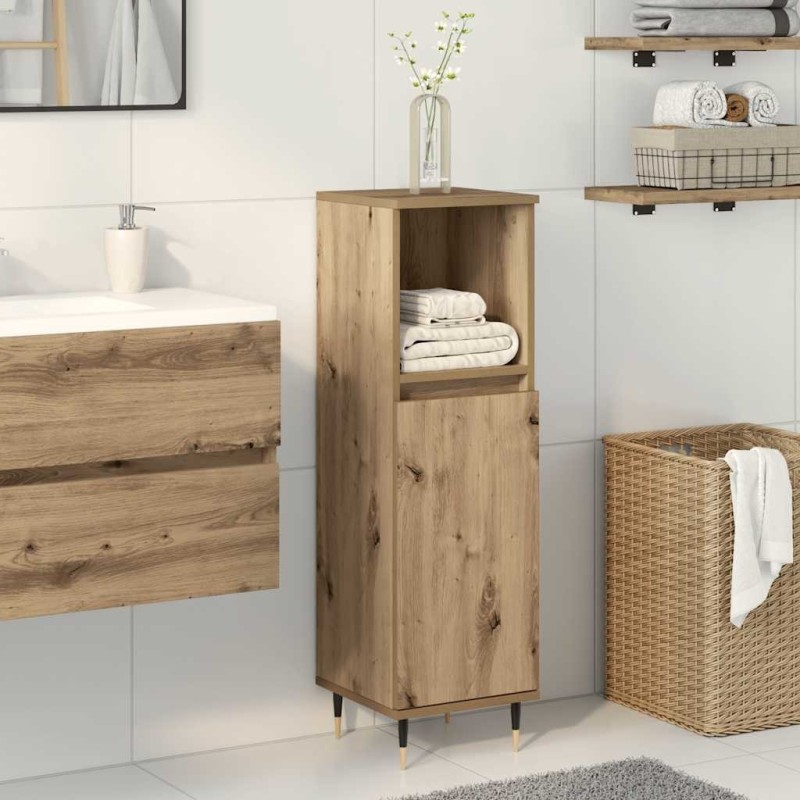 Armoire de salle de bain chêne artisanal 30x30x100 cm 623461623461