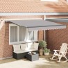 Auvent rétractable Gris clair 300 x 250 cm Polyester 623468623468