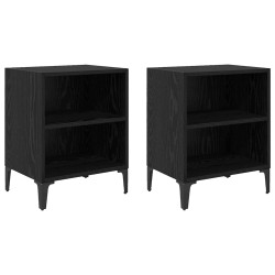 Cabinet de chevet 2 pcs Chêne noir 40 x 30 x 50 cm 623469623469