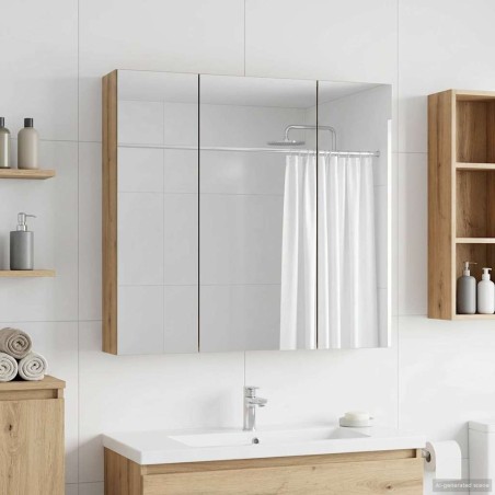 Armoire Miroir de Salle de Bain Chêne artisan 70 x 14,5 x 70 cm 623474623474