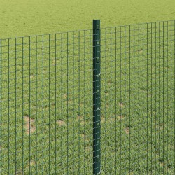 Clôture en fil soudé avec poteaux 10 x 1 m Acier galvanisé Vert 623478623478