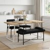 Banc capitonné à boutons avec coussins Noir 110 x 40 x 46 cm 623479623479