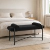Banc capitonné à boutons avec coussins Noir 110 x 40 x 46 cm 623479623479