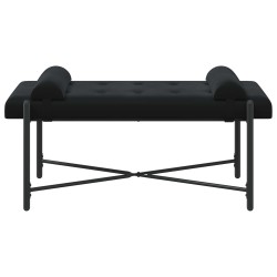 Banc capitonné à boutons avec coussins Noir 110 x 40 x 46 cm 623479623479