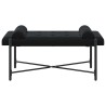 Banc capitonné à boutons avec coussins Noir 110 x 40 x 46 cm 623479623479