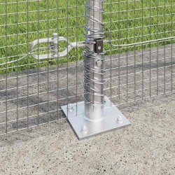 Clôture en fil soudé avec base en béton 10 x 1,4 m Argenté 623483623483