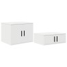 Armoire de rangement 2 pcs Blanc 118 x 41 x 40 cm 623485623485