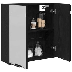 Armoire Miroir Chêne noir 64 x 20 x 67 cm Bois d'ingénierie 623490623490