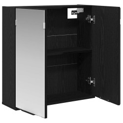 Armoire Miroir Chêne noir 64 x 20 x 67 cm Bois d'ingénierie 623490623490