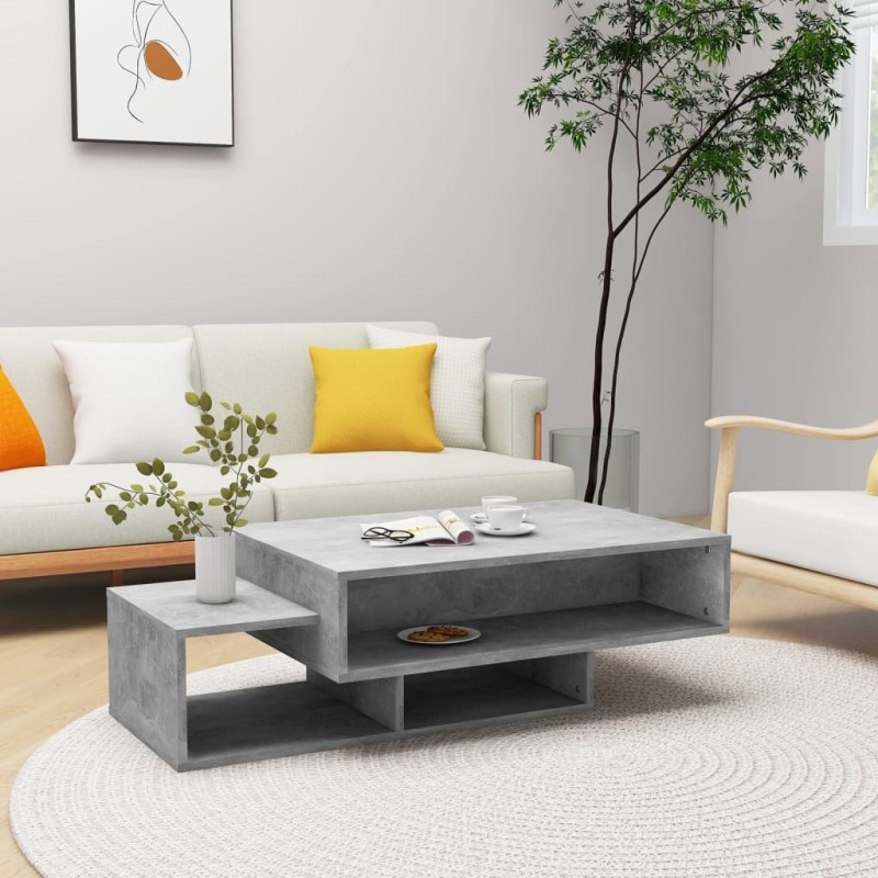 Table basse Gris béton 105x55x32 cm Bois d’ingénierie 623494623494